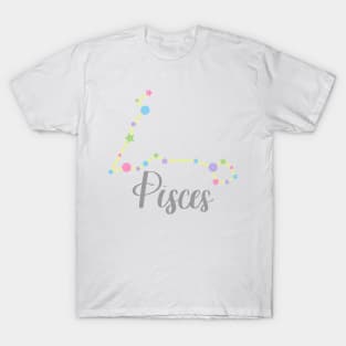 Pisces Zodiac Constellation in Pastels T-Shirt